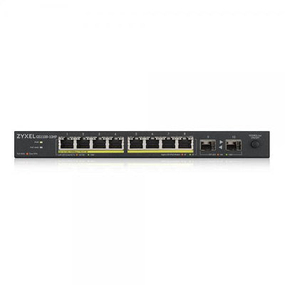 ZYXEL SWITCH UNMANAGED, 8XGB POE EROG.FINO 120W, 2X SFP GIGABIT,SENZA VENTOLE, DESKTOP [GS1100-10HP-EU0102F]