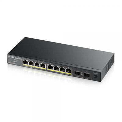 ZYXEL SWITCH UNMANAGED, 8XGB POE EROG.FINO 120W, 2X SFP GIGABIT,SENZA VENTOLE, DESKTOP [GS1100-10HP-EU0102F]
