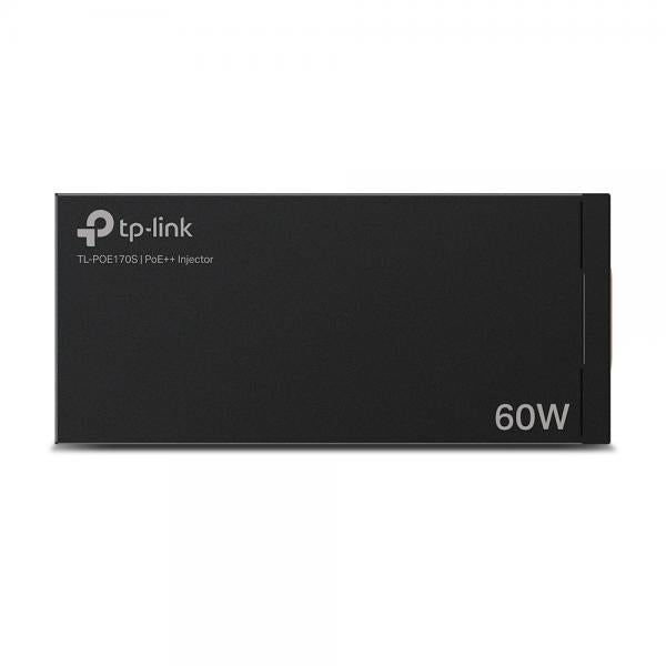 TP-Link - POE170S - PoE++ Injector Adapter, 1x Gigabit PoE Port, 1x Gigabit Non-PoE Port, 802.3bt/at/af Compliant, 60 W PoE Power, Data and Power Carried over The Same Cable Up to 100 Meters, Steel Ca [POE170S]