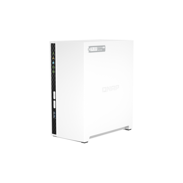 QNAP NAS TOWER 2BAY ARM 4CORE 2.0GHz 2xSATA 6GB/S 3.5"/2.5" 2GB RAM ON-BOARD 1xGBE, 1xUSB3.2 GEN1, CAPACITA MAX 18TB A BAY [TS-233]