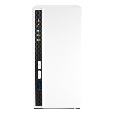 Qnap ARM 4-core Cortex-A55 NAS Mini Tower - 2x 3.5 Inch Bays - 2GB RAM - 4GB Flash - White [TS-233]