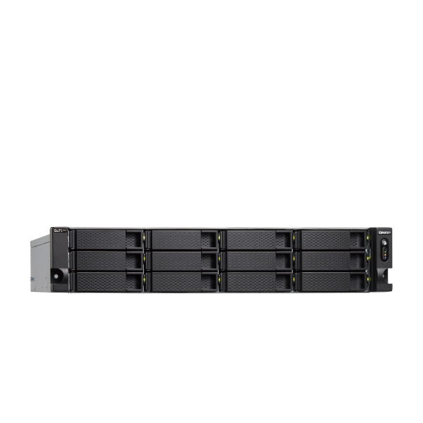 QNAP NAS - 18-Bay SATA 6Gbps (12 x 3.5" + 6 x 2.5") 2U NAS, Intel Xeon D-1622 4 cores / 8 threads up to 3.20 GHz, 32GB ECC DDR4 RAM (4 x DIMMs, max 128GB total), 4 x 2.5GbE RJ45 LAN, 2 x 10GbE SFP+ Sm [TS-h1886XU-RP-R2-D1622-32G]