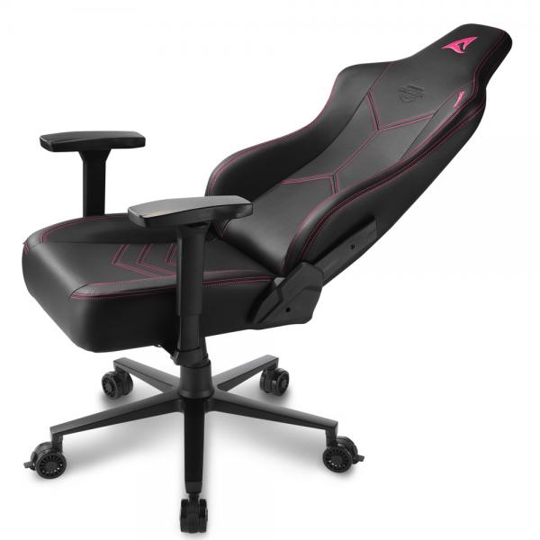 Sharkoon SGS30 Sedia per gaming universale Sedia imbottita tappezzata Nero, Rosa [SKILLERSGS30BLACK/PINK] - ITPartners