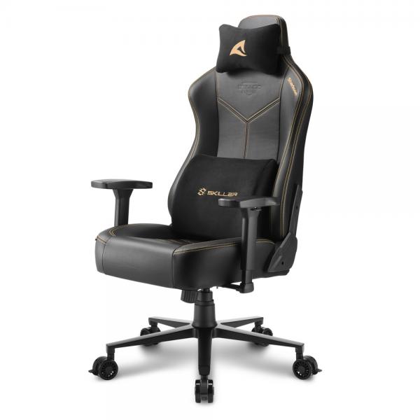 Sharkoon SGS30 Sedia per gaming universale Sedia imbottita tappezzata Beige, Nero [SKILLERSGS30BLACK/BEIGE] - ITPartners