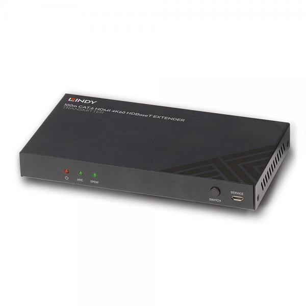 LINDY No. 38341 - Extender HDBaseT Cat.6 HDMI 4K60, Audio, IR & RS-232 100m, Trasmettitore [LIN-38341]