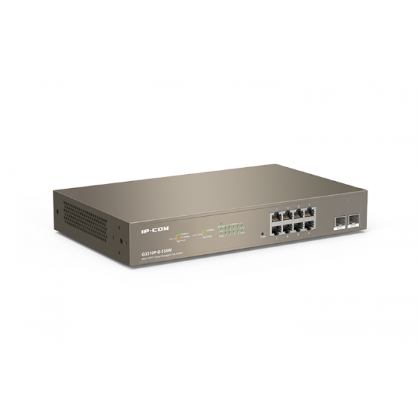 IP-COM SWITCH POE CLOUD MANAGED 8GE+2SFP [G3310P-8-150W]