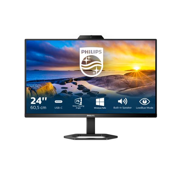 PHILIPS MONITOR 23,8 LED IPS 16:9 FHD 1MS 300 CDM, HDMI/DP, PIVOT, USB-C, WEBCAM, MULTIMEDIALE [24E1N5300HE]