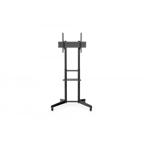 Digitus 37-70 inch Rolling Floor Stand - Weight Capacity 50kg - VESA 100 x 100 up to 600 x 400 - Black [DA-90447]