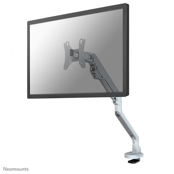 Neomounts Single Monitor Arm - 10-32inch - 2-8 kg - Gas Spring - 180 Degrees - Stop - Topfix - Silver [FPMA-D750SILVER2]