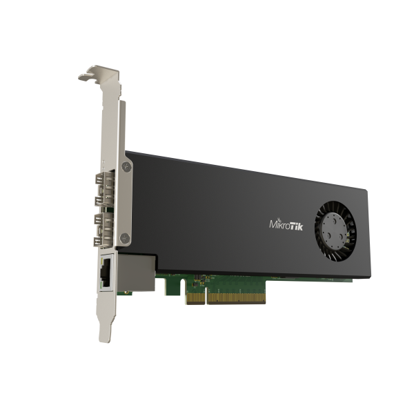 MikroTik, CCR2004-1G-2XS-PCIe  Scheda router PCIe con 2 porte 25G SFP28, 1 porta Gigabit, CPU quad-core ARM, 4 GB RAM e RouterOS v7. [CCR2004-1G-2XS-PCIe]