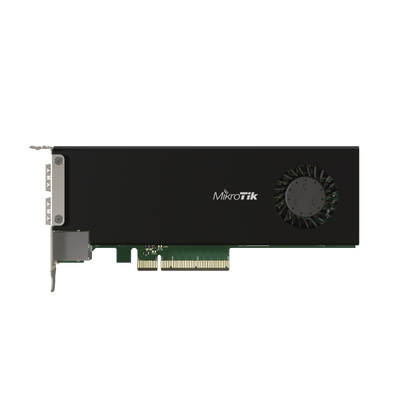 MikroTik, CCR2004-1G-2XS-PCIe  Scheda router PCIe con 2 porte 25G SFP28, 1 porta Gigabit, CPU quad-core ARM, 4 GB RAM e RouterOS v7. [CCR2004-1G-2XS-PCIe]