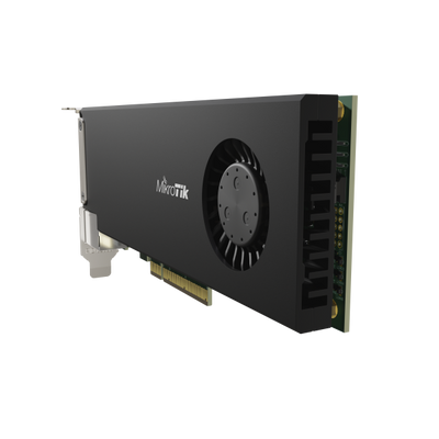 MikroTik, CCR2004-1G-2XS-PCIe  Scheda router PCIe con 2 porte 25G SFP28, 1 porta Gigabit, CPU quad-core ARM, 4 GB RAM e RouterOS v7. [CCR2004-1G-2XS-PCIe]