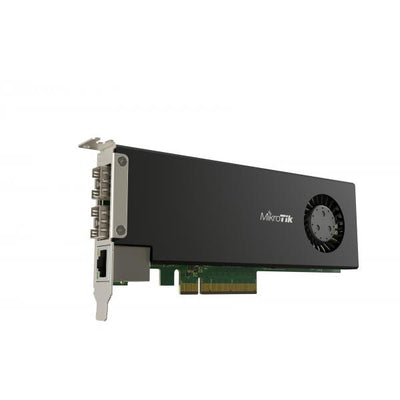 MikroTik, CCR2004-1G-2XS-PCIe  Scheda router PCIe con 2 porte 25G SFP28, 1 porta Gigabit, CPU quad-core ARM, 4 GB RAM e RouterOS v7. [CCR2004-1G-2XS-PCIe]