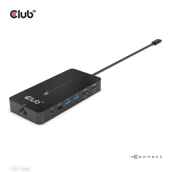 CLUB3D HUB USB GEN1 TYPE-C 7-in-1 2x HDMI, 2x USB GEN1 TYPE-A, 1x RJ45, 1x 3.5mm Audio, 1x USB GEN [CSV-1595]