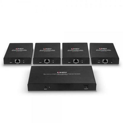 LINDY No. 38262 - Extender Cat.6 Splitter HDMI 4K60 & IR 4 Porte, 70m [LIN-38262]