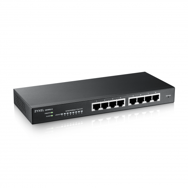 ZYXEL SWITCH MANAGED NEBULAFLEX 8 PORTE GIGABIT, IPV6, VLAN, SENZA VENTOLE, DESKTOP [GS1915-8-EU0101F]