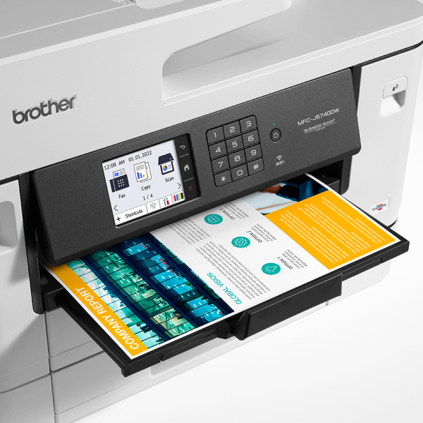 BROTHER MULTIFUNZIONE INK A3 COLORE, 28PPM, ADF DUPLEX, FRONTE/RETRO, CASSETTO STANDARD, USB/LAN/WIFI, 4 IN 1 [MFCJ5740DW]