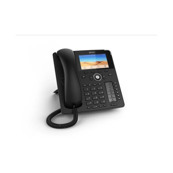 Snom D785N Enterprise IP Phone Black: 12 SIP accounts, 2 PoE Gigabit ports, 6 physical keys, 24 BLF. D785 version WITHOUT BLUETOOTH. (PSU not included) [00004599]