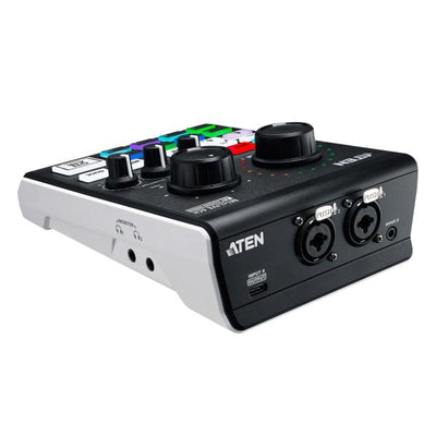 Aten MicLive 6-CH All-in-one AI-powered Audio Mixer with Streaming, External USB-C Recording (Custom Audio Effects) [UC8000-AT]