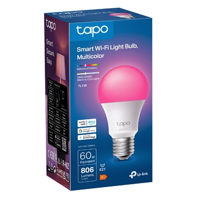 LAMPADA SMART Wi-Fi Multicolore TP-LINK TL13E E27 220-240V/50-60Hz, 2.500 K~6.500 K [TL13E]