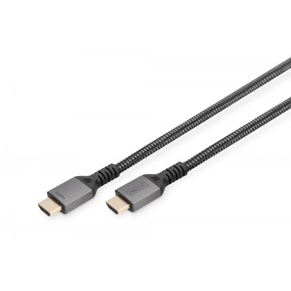 Digitus HDMI Ultra Premium High Speed Connection Cable - A M/M - 2.0m - Alu Housing - UHD - 8K - 60Hz - Black [DB-330200-020-S]
