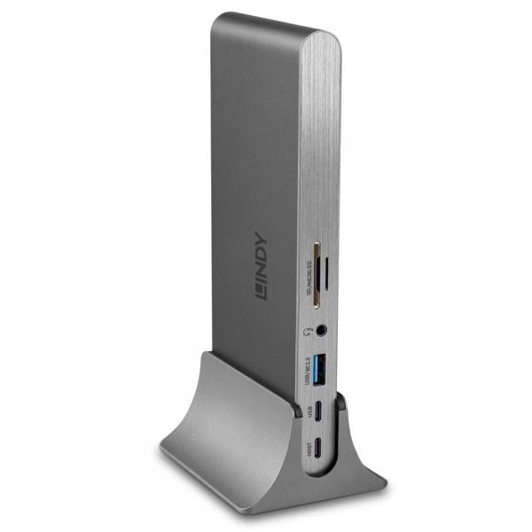 Lindy 43349 replicatore di porte e docking station per laptop Cablato USB 3.2 Gen 1 (3.1 Gen 1) Type-C Argento [LINDY43349]