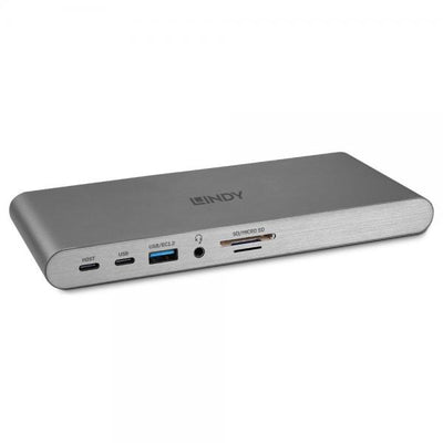 Lindy 43349 replicatore di porte e docking station per laptop Cablato USB 3.2 Gen 1 (3.1 Gen 1) Type-C Argento [LINDY43349]