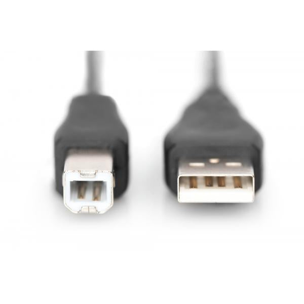 Digitus USB connection cable - type A - B M/M - 1.8m - USB 2.0 suitable - Black [AK-300102-018-S]