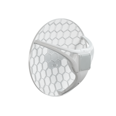 MikroTik, LHG LTE18 kit with 800MHz dual-core ARM CPU, 256MB RAM, 1 x Gigabit Ethernet port with PoE-in for powering, 1.2 Gbps LTE CAT18 modem for International bands 1/3/5/7/8/20/28/38/40/41, 17 dBi [LHGGM&EG18-EA]