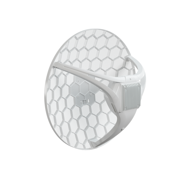 MikroTik, LHG LTE18 kit with 800MHz dual-core ARM CPU, 256MB RAM, 1 x Gigabit Ethernet port with PoE-in for powering, 1.2 Gbps LTE CAT18 modem for International bands 1/3/5/7/8/20/28/38/40/41, 17 dBi [LHGGM&EG18-EA]