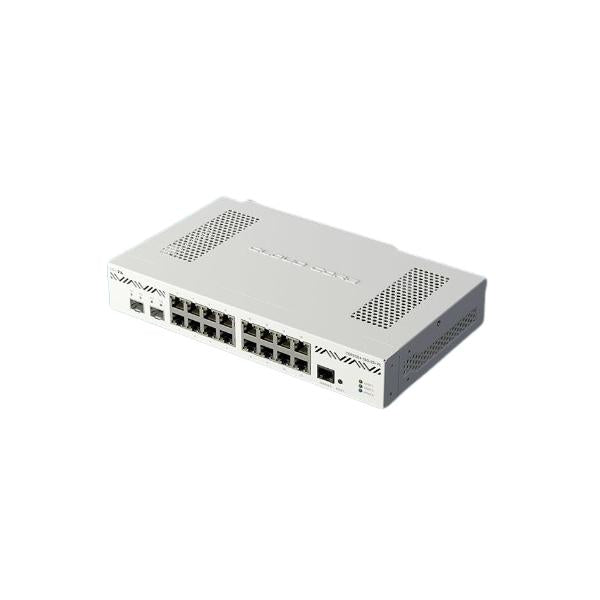 MikroTik, Cloud Core Router 2004-16G-2S+ with Annapurna Labs Alpine v2 CPU with 4x ARMv8-A Cortex-A57 cores running at 1.7GHz, 4GB of DDR4 RAM, 128MB NAND storage, 16 x Gbit LAN, 2x SFP+ ports, passi [CCR2004-16G-2S+PC]
