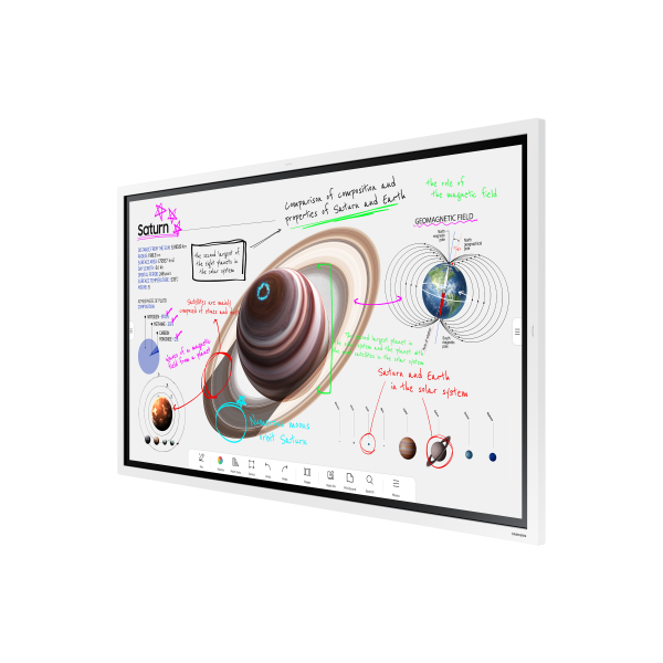 Samsung WM65B lavagna interattiva 165,1 cm (65") 3840 x 2160 Pixel Touch screen Grigio, Bianco [LH65WMBWBGCXEN]