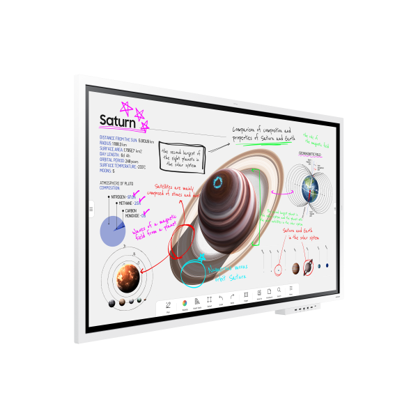 Samsung WM65B lavagna interattiva 165,1 cm (65") 3840 x 2160 Pixel Touch screen Grigio, Bianco [LH65WMBWBGCXEN]