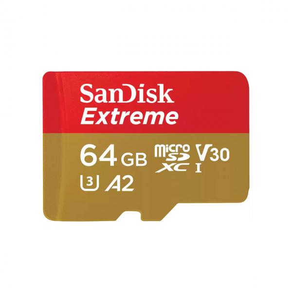 SanDisk Extreme 64 GB MicroSDXC UHS-I Classe 10 [SDSQXAH-064G-GN6MA]