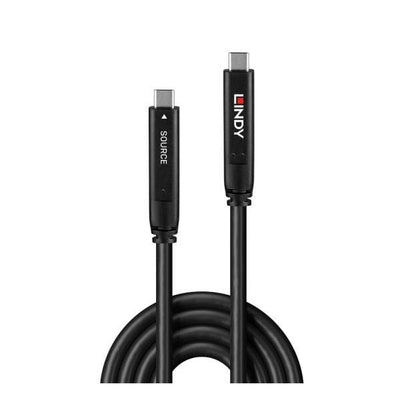 LINDY No. 43333 - Cavo ibrido USB 3.2 5Gbps & DP 1.4 Tipo C, 10m (2 Lanes) [LIN-43333]
