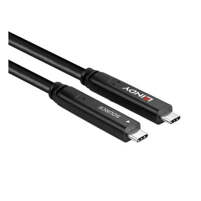 LINDY No. 43333 - Cavo ibrido USB 3.2 5Gbps & DP 1.4 Tipo C, 10m (2 Lanes) [LIN-43333]