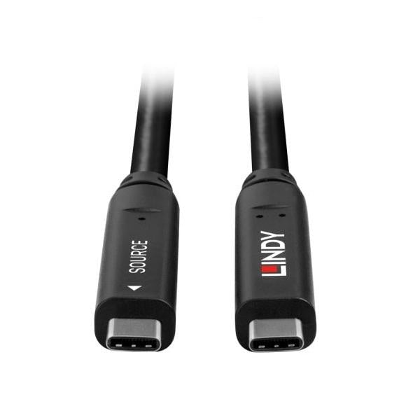 LINDY No. 43333 - Cavo ibrido USB 3.2 5Gbps & DP 1.4 Tipo C, 10m (2 Lanes) [LIN-43333]