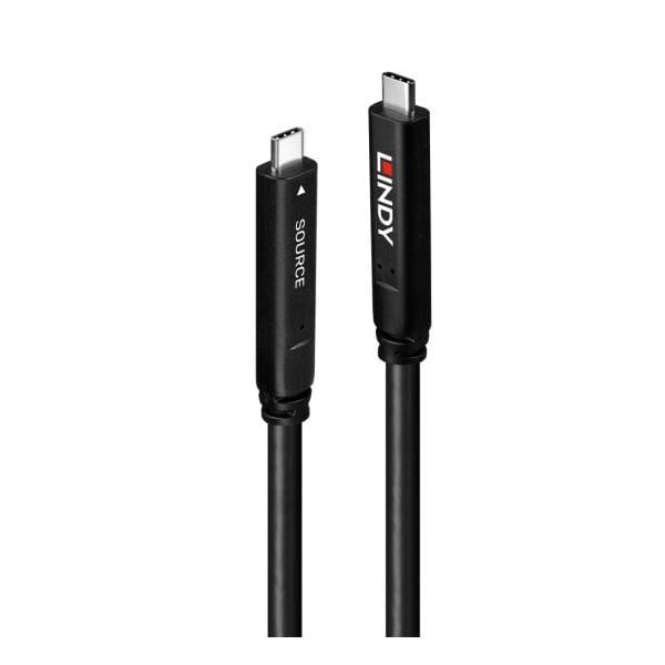 LINDY No. 43333 - Cavo ibrido USB 3.2 5Gbps & DP 1.4 Tipo C, 10m (2 Lanes) [LIN-43333]