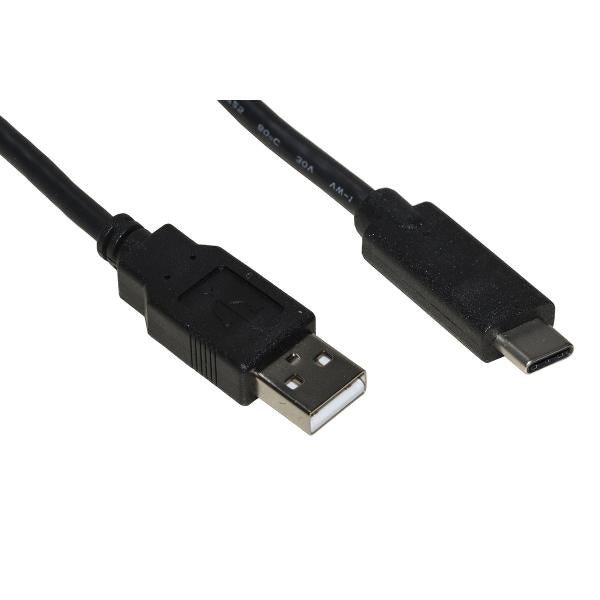 LINK CAVO USB 2.0 "A" MASCHIO TIPO C MT 1 COLORE NERO PVC NICHEL PLATING BLACK 28+24AWG BC CONDUCTOR [LKC2010H]