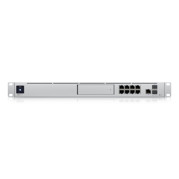 Ubiquiti - UDM-SE - UniFi Dream Machine SE with Quad-core ARM Cortex-A57 at 1.7 GHz, 4GB DDR4 RAM, x1 HDD 3.5" NVR (128 GB SSD integrated), 1U rack, 100+ devices, 1k+ clients, LAN x8 GbE RJ45 ports [UDM-SE-EU]