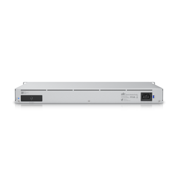 Ubiquiti - UDM-SE - UniFi Dream Machine SE with Quad-core ARM Cortex-A57 at 1.7 GHz, 4GB DDR4 RAM, x1 HDD 3.5" NVR (128 GB SSD integrated), 1U rack, 100+ devices, 1k+ clients, LAN x8 GbE RJ45 ports [UDM-SE-EU]