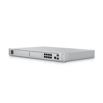 Ubiquiti - UDM-SE - UniFi Dream Machine SE with Quad-core ARM Cortex-A57 at 1.7 GHz, 4GB DDR4 RAM, x1 HDD 3.5" NVR (128 GB SSD integrated), 1U rack, 100+ devices, 1k+ clients, LAN x8 GbE RJ45 ports [UDM-SE-EU]