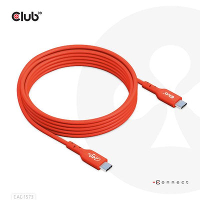 CLUB3D USB2 TYPE-C BI-DIRECTIONAL CABLE, DATA 480MB, PD 240W(48V/5A) EPR M/M 2M/6.56FT [CAC-1573]