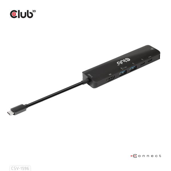 CLUB3D HUB USB GEN1 TYPE-C, 6-in-1 HDMI 8K30Hz-4K120Hz, 2xUSB TYPE-A, RJ45 2xUSB TYPE-C, DATA E P [CSV-1596]