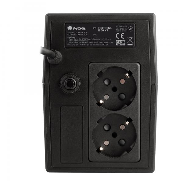 NGS FORTRESS 1200 V3 OFF LINE UPS 480W - AVR SCHUKO PLUG x 2 [FORTRESS1200V3]