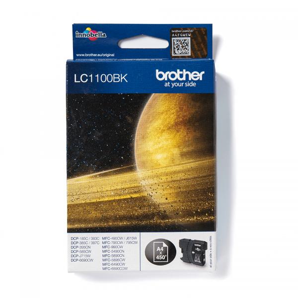 BROTHER CART INK LC1100BK INKJET NERO DA 450 PAGINE [LC1100BK]