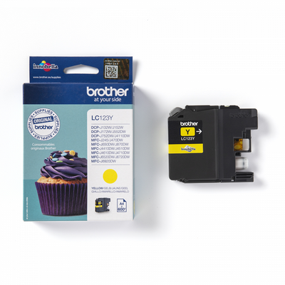 Brother LC123Y cartuccia d'inchiostro 1 pz Originale Resa elevata (XL) Giallo [LC123Y]