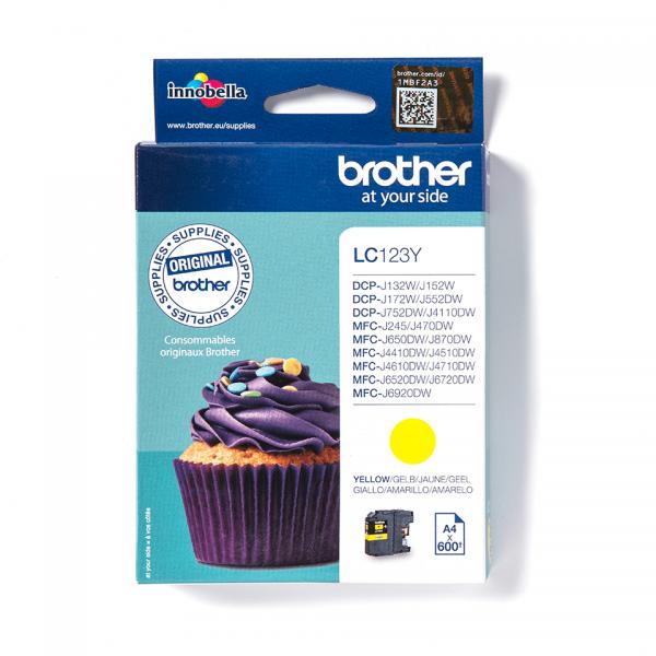 BROTHER CART INK GIALLO PER MFC-J4410/J4510/J4610/J4710 [LC123Y]
