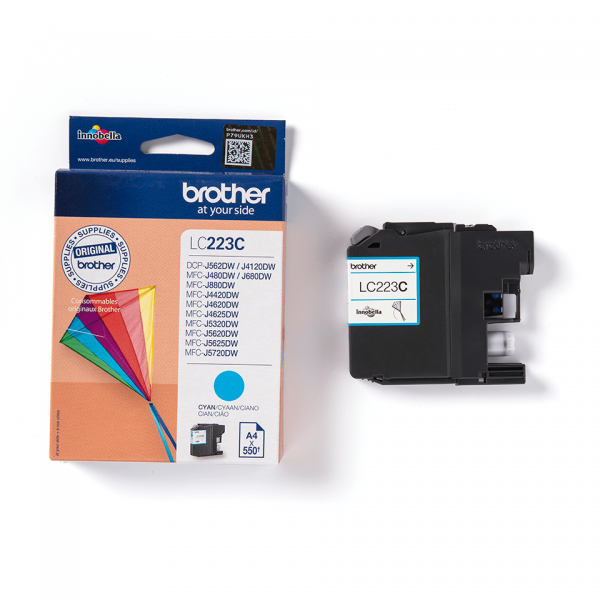 BROTHER CART INK CIANO 550 PAG PER MFC-J4620DW/J5320DW/J5620DW/J5720DW [LC223C]