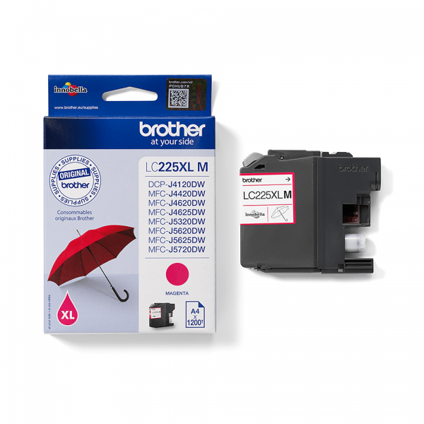 Brother LC225XLM cartuccia d'inchiostro 1 pz Originale Magenta [LC225XLM]